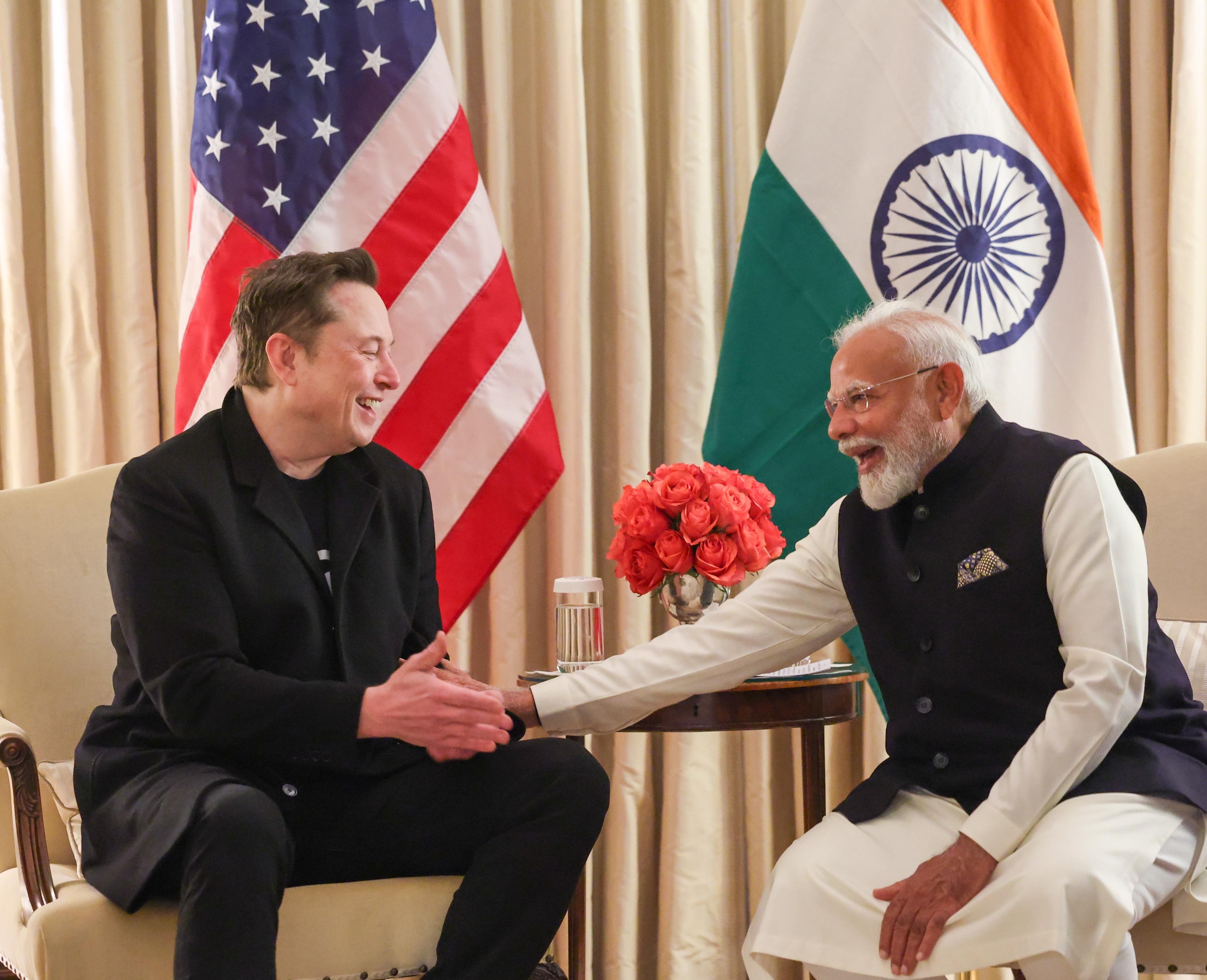 Narendra Modi and Elon Musk Discuss Strengthening Tech Collaboration Between India and the U.S.